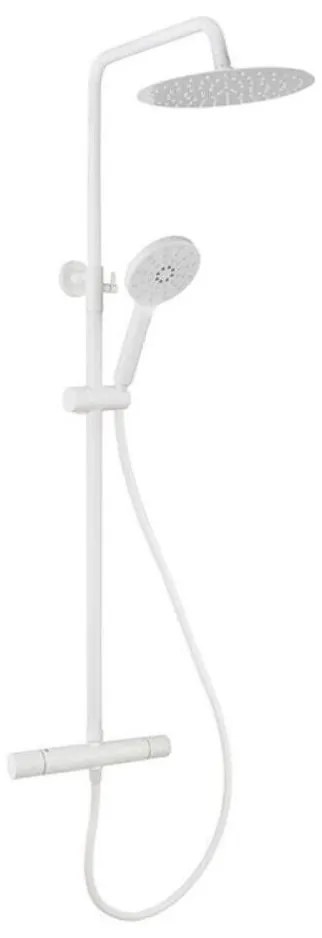 Set de duș cu baterie termostatică BATH DELUXE 31-120-07-01-00 NAESBY alb mat