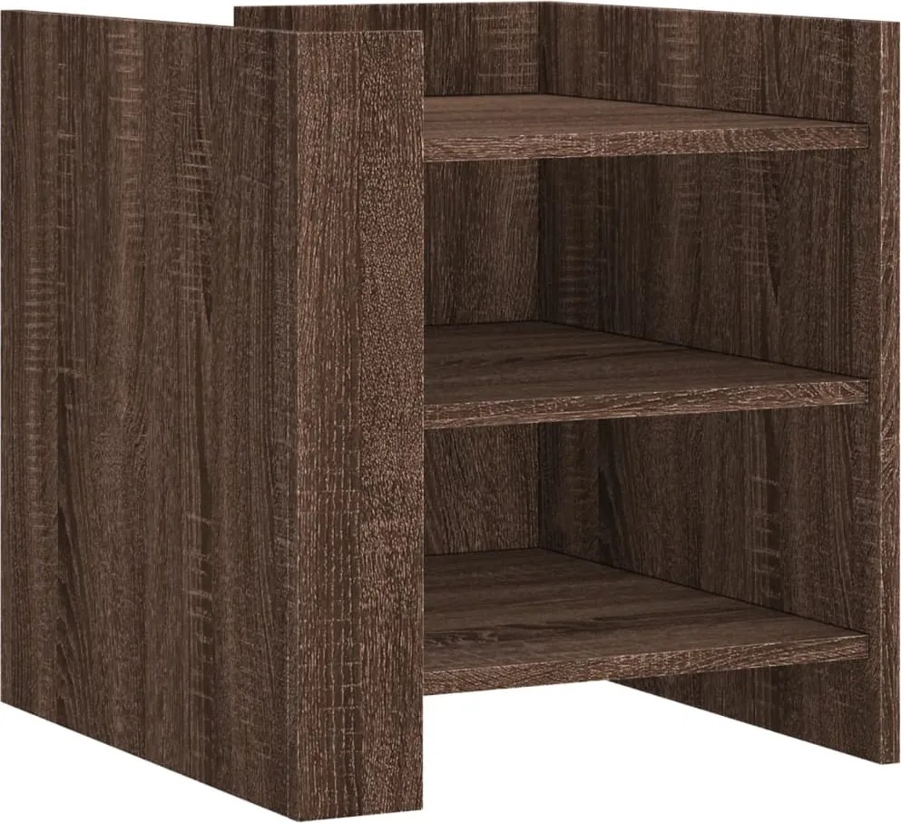 vidaXL Noptieră, stejar maro, 45x50x50 cm, lemn prelucrat