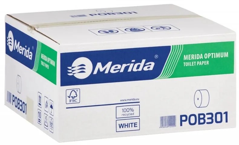 Hârtie igienică fără tub Optimum 12 cm, 18 role, albă