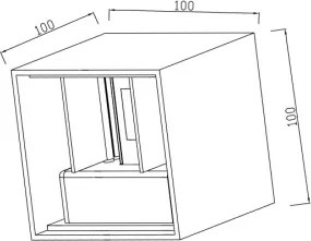 Immax 08510L - Aplica LED de perete exterior DICE LED/6W/230V 3000K IP65
