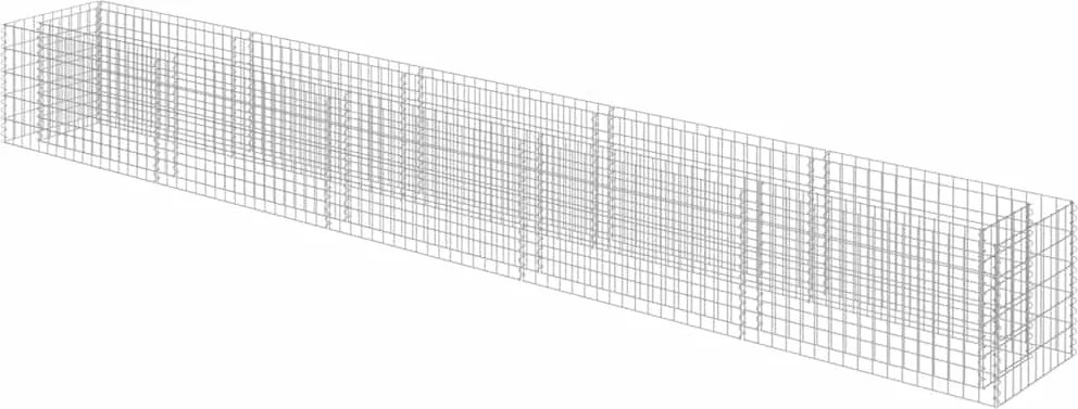 vidaXL Strat înălțat gabion, 450 x 50 x 50 cm, oțel galvanizat