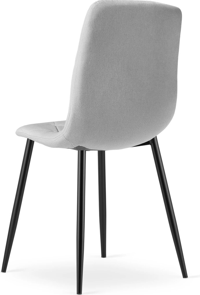 Gri deschis scaun bucatarie LIBRA cu picioare negre