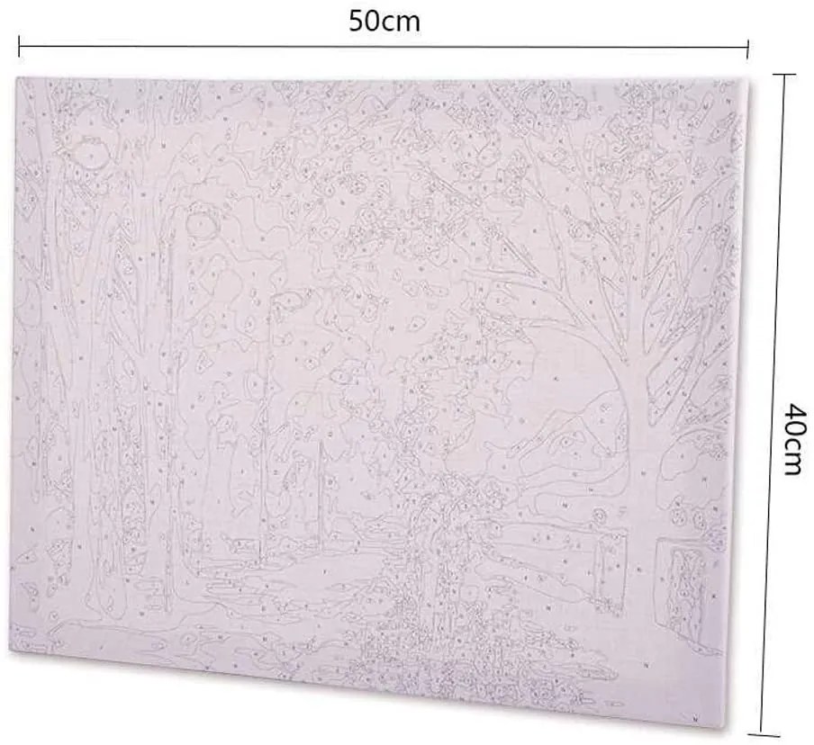 Pictura pe numere cu un cadru "Flori într-o vază 2" 50x40 cm
