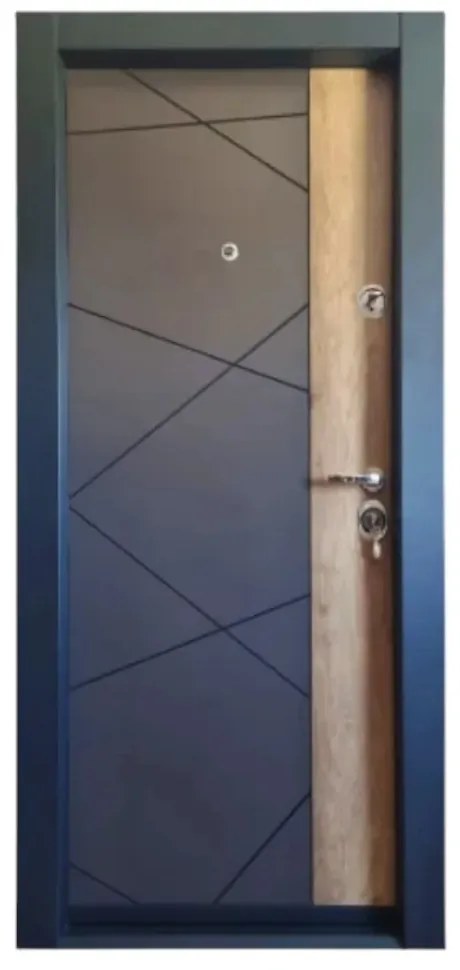 Usa metalica de apartament cu izolatie si vizor Novo Doors First Class NDFC05, Deschidere Stanga Dreapta, Dimensiune 200X88 cm, Tabla 12 mm, Kit