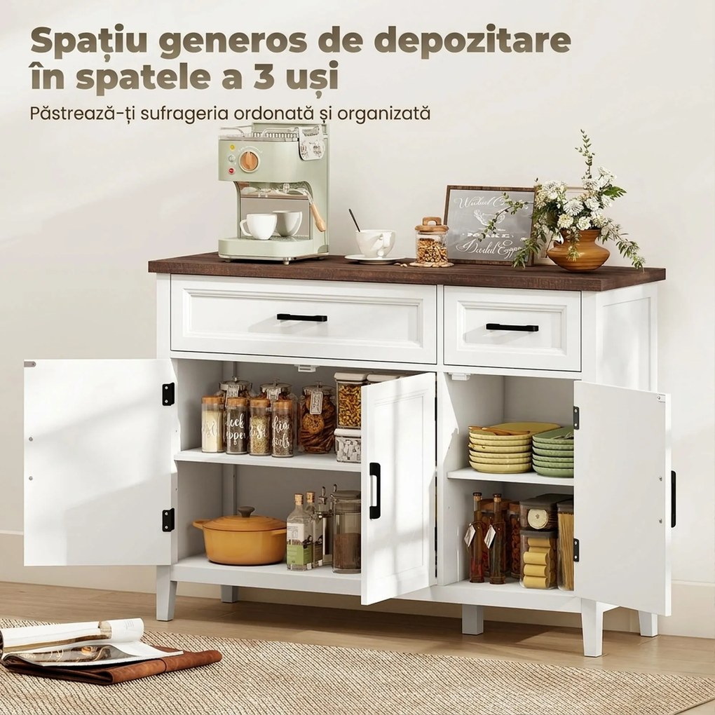 HOMCOM bufet dulap jos pentru depozitare | Aosom Romania