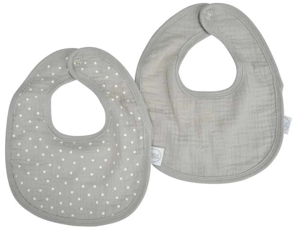 Bavete gri 2 buc. din muselină – Bébé Douceur