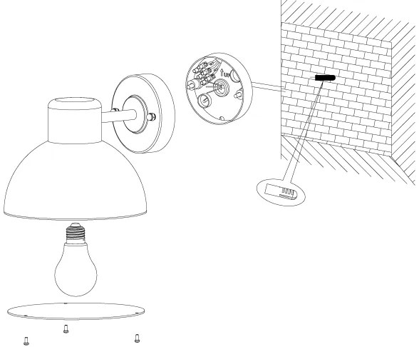 Eglo 96207 - Corp de iluminat perete exterior ENTRIMO 1xE27/60W