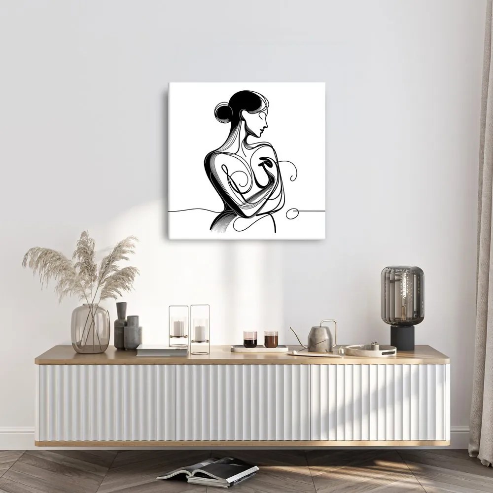 Tablou linii ale eleganței feminine