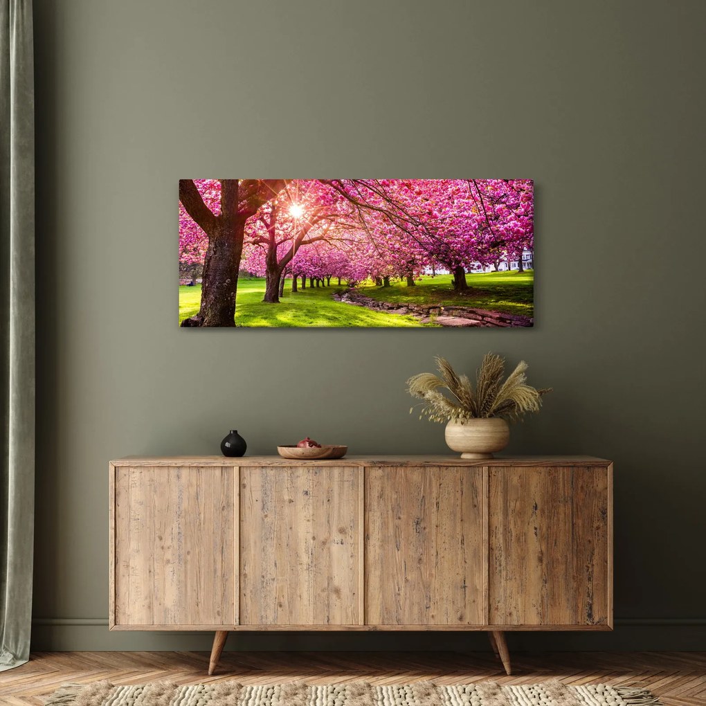 Tablou - Cireși înfloriți, Hurd Park, Dover, New Jersey (120x50 cm)
