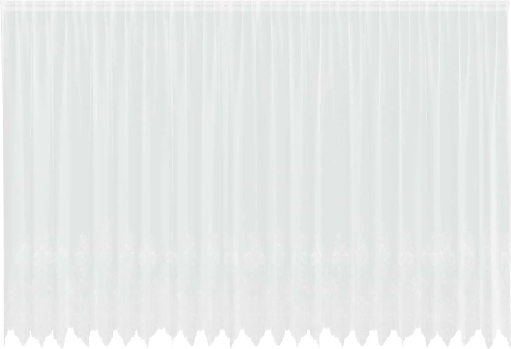 vidaXL Cortină din Dantelă cu perdele Alb 200 x 600 cm Poliester