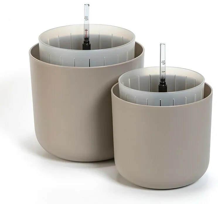 Ghiveci cu auto-irigare Plastia Tolita Air maro ,diam. 19 cm, diam. 19 cm