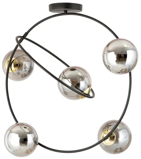 Lustră pe tijă STARDOM 5xE14/10W/230V negru/gri