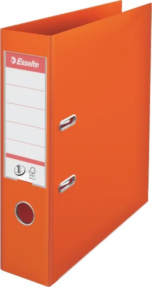 Biblioraft plastifiat ESSELTE 7.5cm portocaliu standard