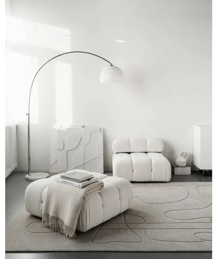 Covor gri deschis din lână 200x300 cm Morphic – Agnella