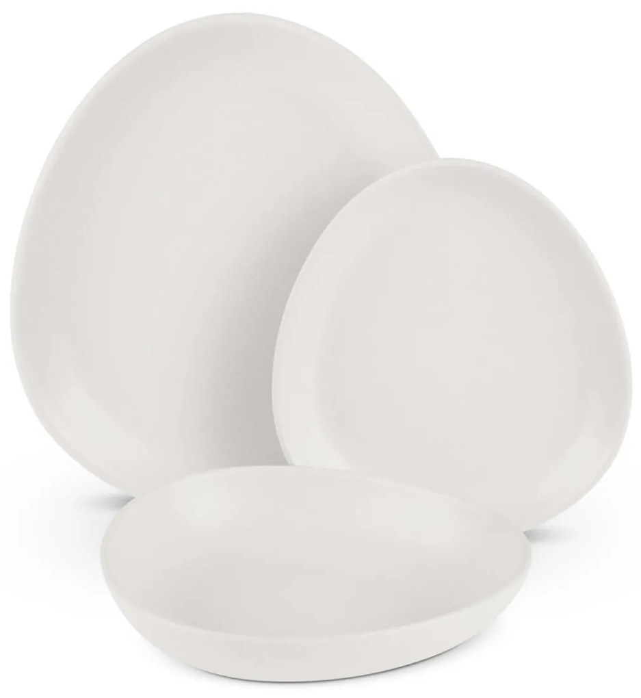 Set farfurii ovale 18 piese Sahara Berlinger Haus BH 10020, crem, moderne