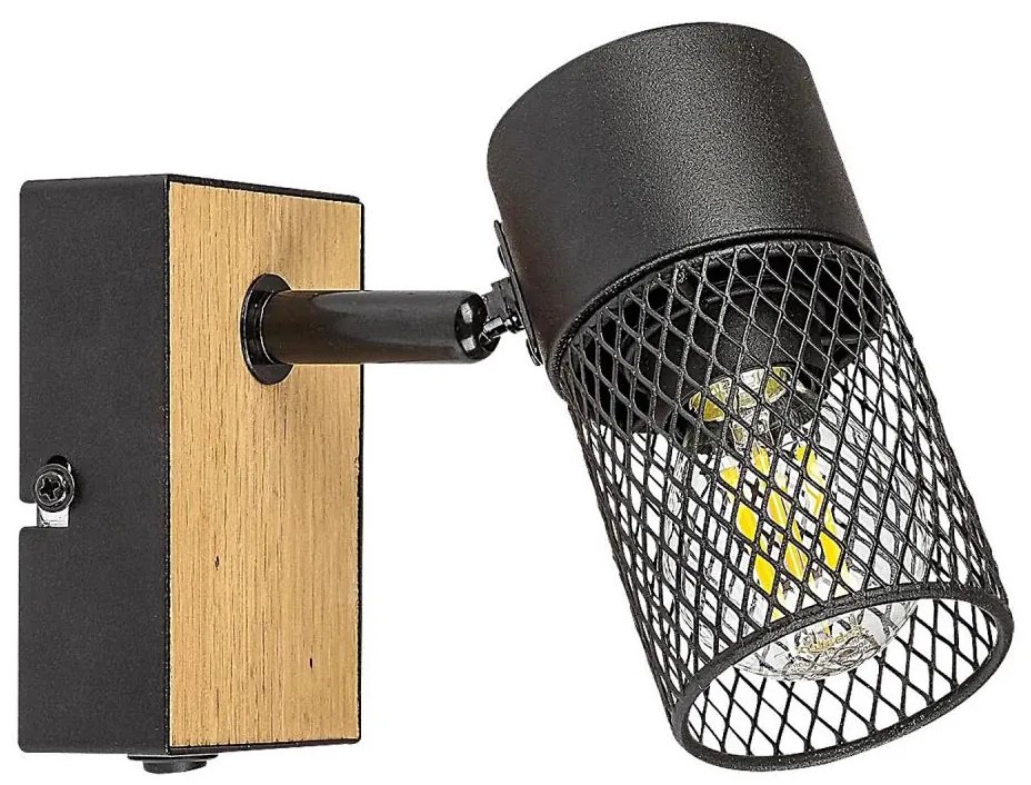Spot de perete METTA 1xE14/40W/230V stejar Rabalux 71151