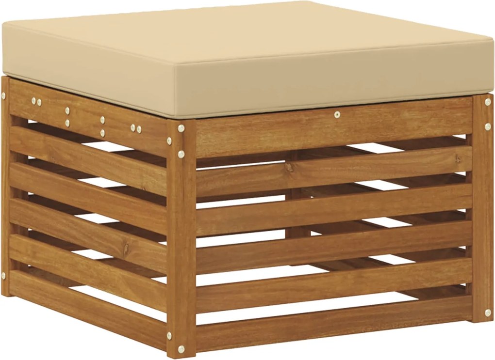 vidaXL Taburet pentru exterior Lemn Solid de Acacia natural