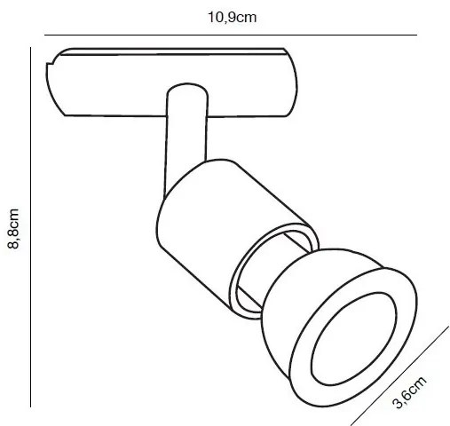 Accesoriu, Spot directionabil Froya alb, pentru sina Nordlux Link