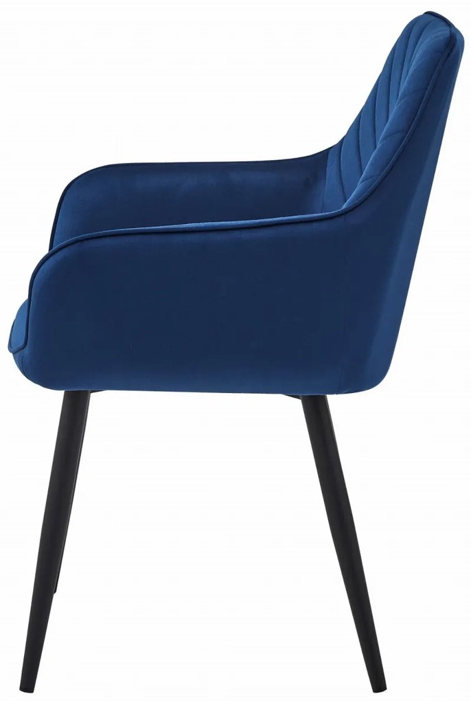 Scaun de masa NANA VELVET, albastru