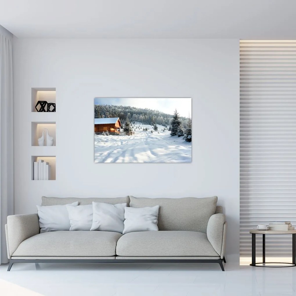 Tablou - Cabană de munte (90x60 cm)
