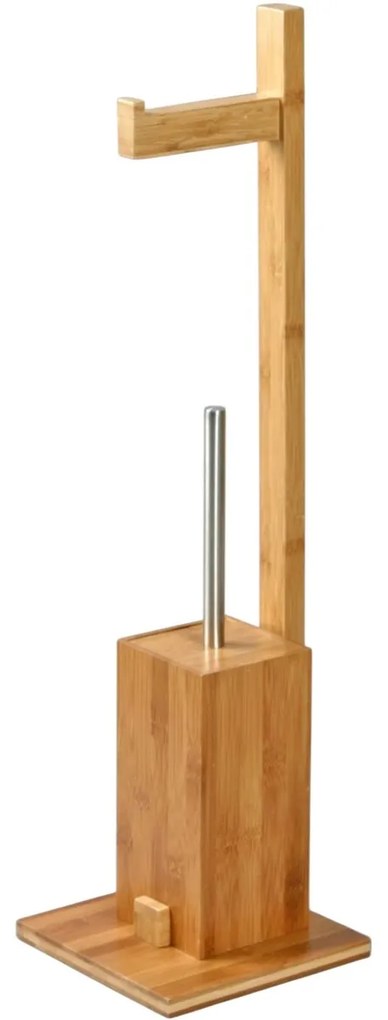 Suport din bambus pentru hârtie igienică cuperie MSV 19 x 19 x 70,5 cm