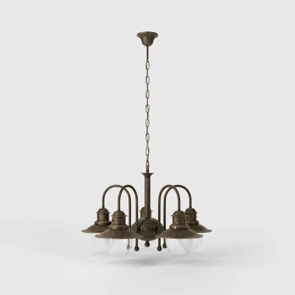 Candelabru design italian din alama si sticla Al Mare