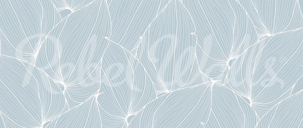 Fototapet, Big Leafs, Baby Blue, Rebel Walls