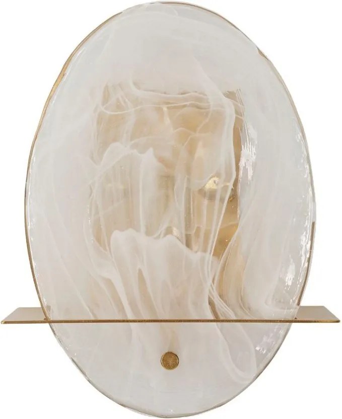 Aplică de perete aurie din sticlă Portlan – Mauro Ferretti