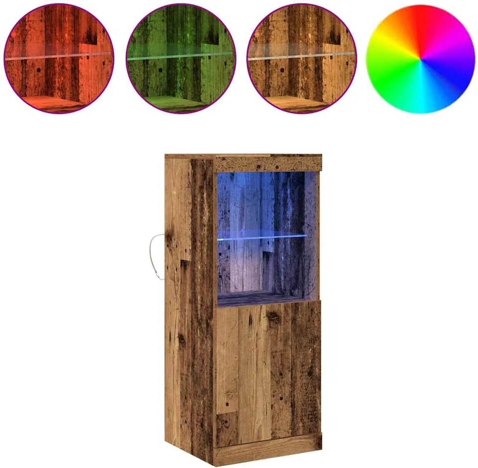 vidaXL Bufet LED Lemn vechi 41 x 37 x 100 cm Lemn compozit