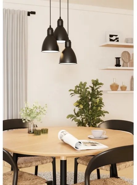 Eglo 49465 - Lustră PRIDDY, 3xE27/60W/230V