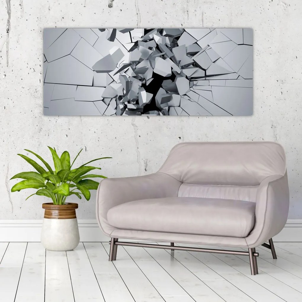 Tablou abstracție 3D (120x50 cm)
