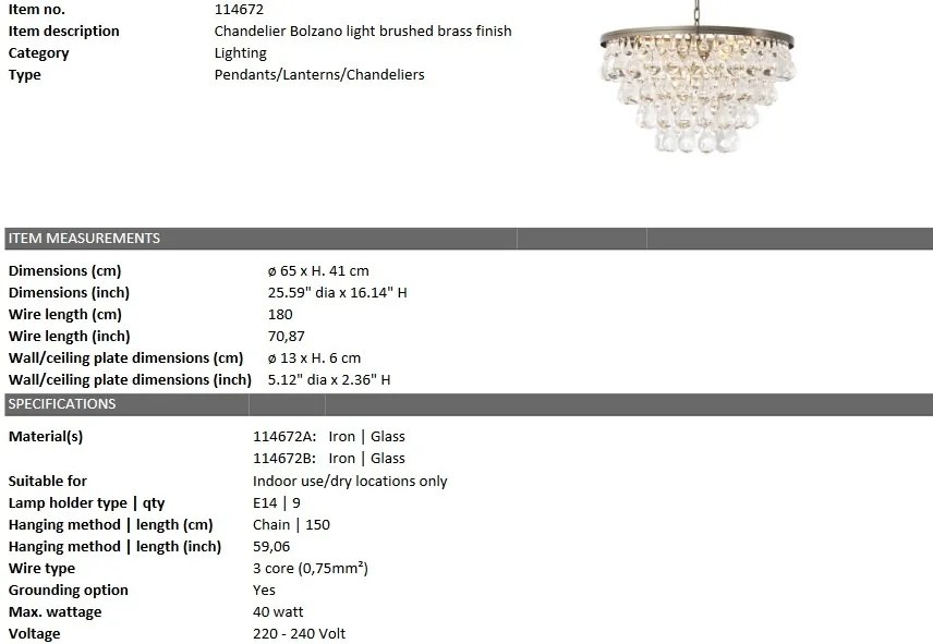 Candelabru design elegant LUX Bolzano, alama 114672 HZ