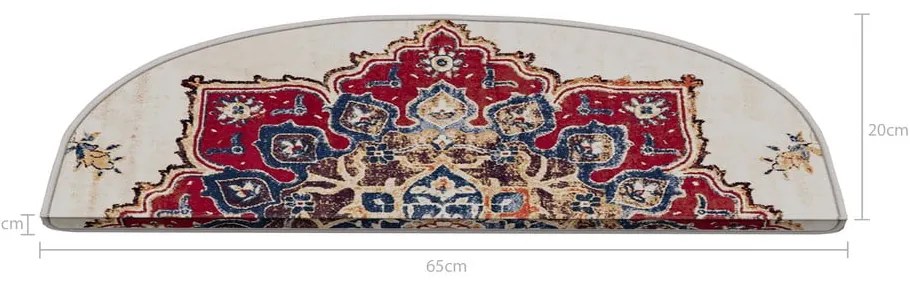 Covorașe pentru scări 16 buc. 20x65 cm Floral Path – Vitaus