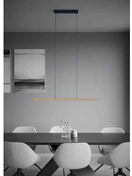 Lustră LED dimabilă pe cablu Eglo 390369 MONTEBUONO LED/21W/230V 3000K maro