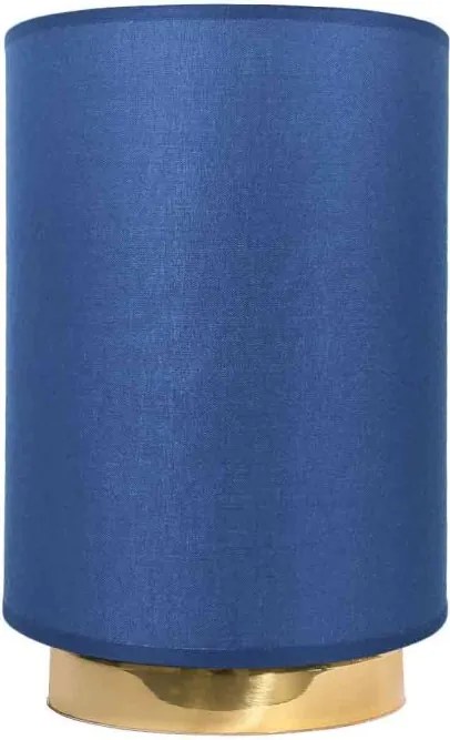 Lampa de masa din alama cu abajur albastru Sofis