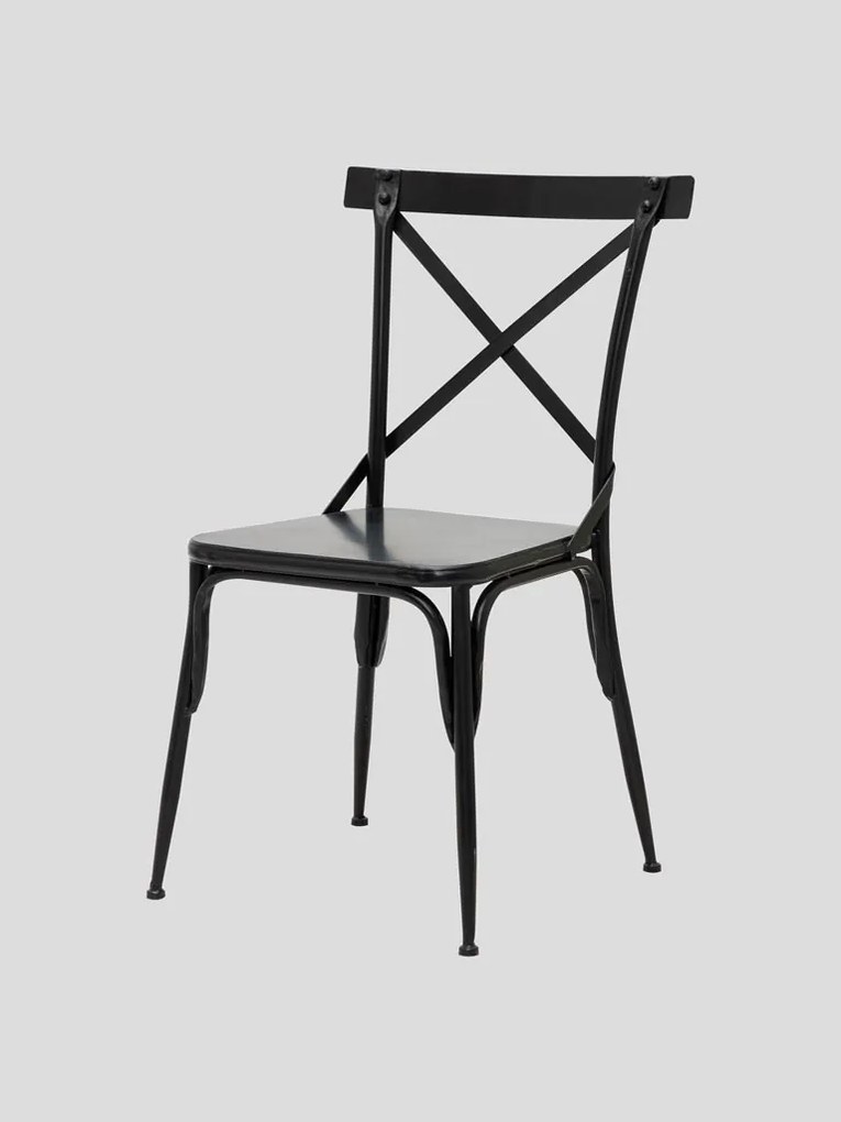 Scaun exterior negru din metal Alto