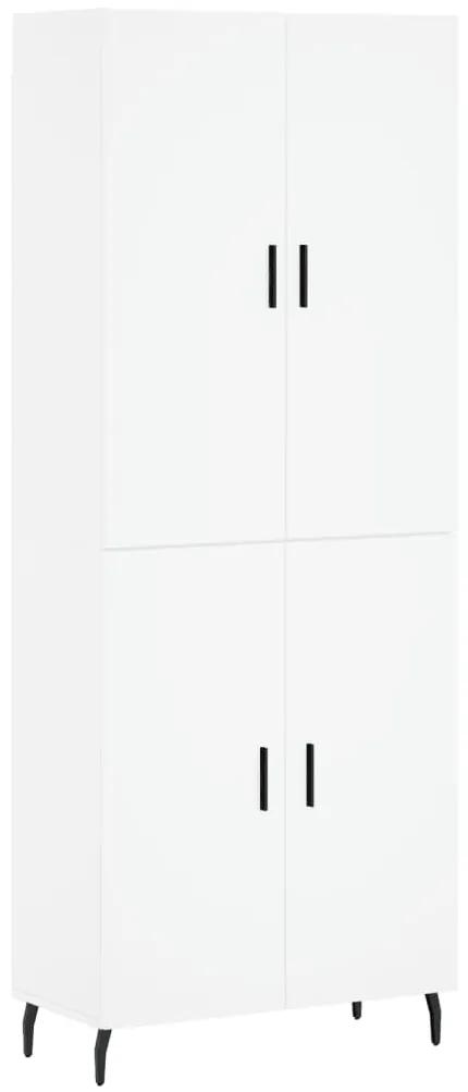 3195691 vidaXL Dulap înalt, alb, 69,5x34x180 cm, lemn compozit