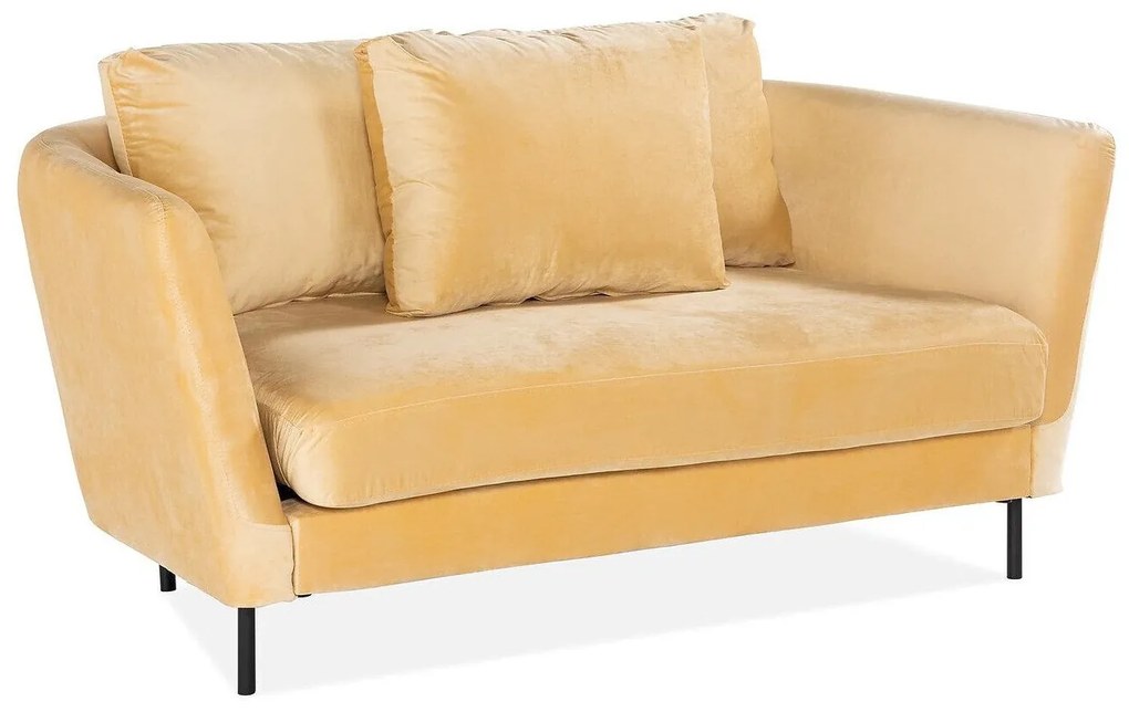 Canapea Augusta 162Numărul de locuri: 2, Beige, 160x100x78cm, Tapiterie, Picioare: Metal