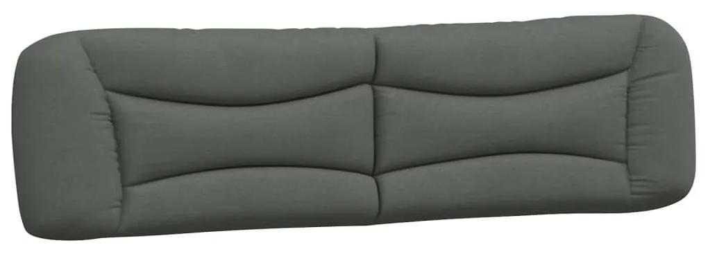 374617 vidaXL Pernă pentru tăblie de pat, gri închis, 200 cm, material textil