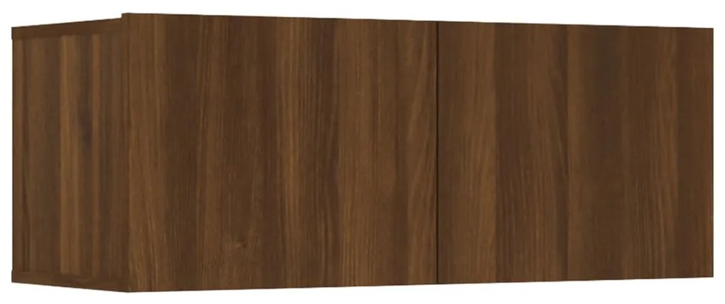 Set dulapuri TV, 6 piese, stejar maro, lemn prelucrat