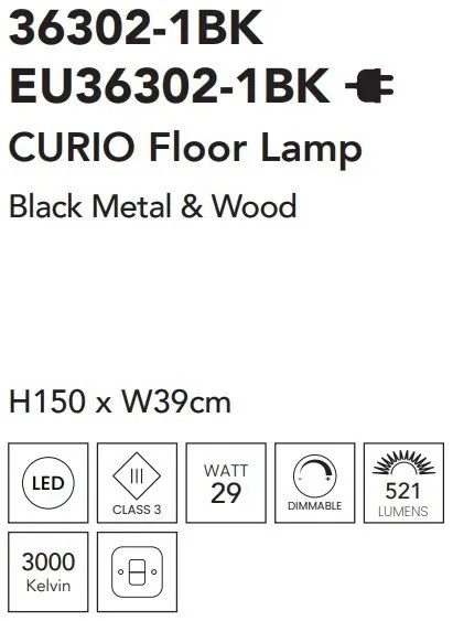 Lampadar, Lampa de podea LED design ambiental Curio