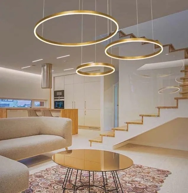 Lustra design modern circular cu 3 inele LED dimabil ROTUNDA
