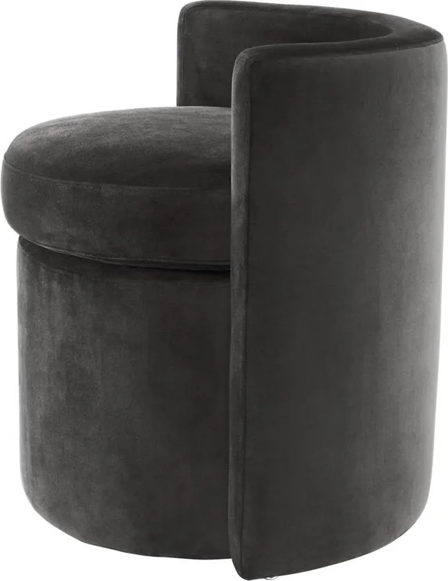 Fotoliu design LUX Arcadia, catifea gri inchis 113161 HZ