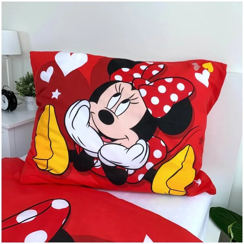 Disney Minnie Love &amp; Stars Husă pentru lenjerie de pat 140×200 cm, 70×90 cm