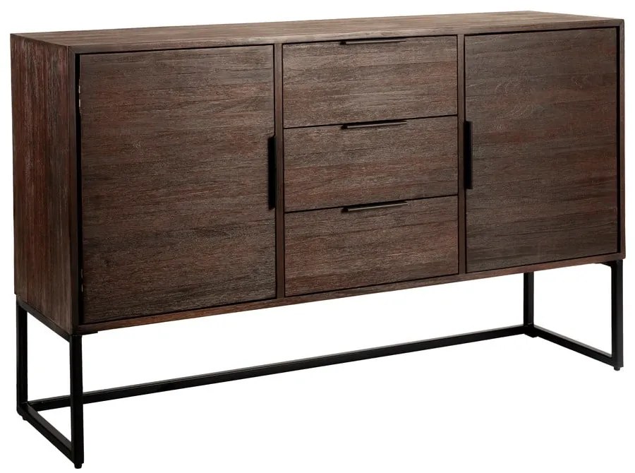 Comodă maro joasă din lemn de tec 135x82 cm Webster – White Label