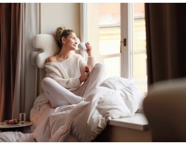 Pernă anatomică CONNECT IT CFH-6030-WH Virgo alb/gri