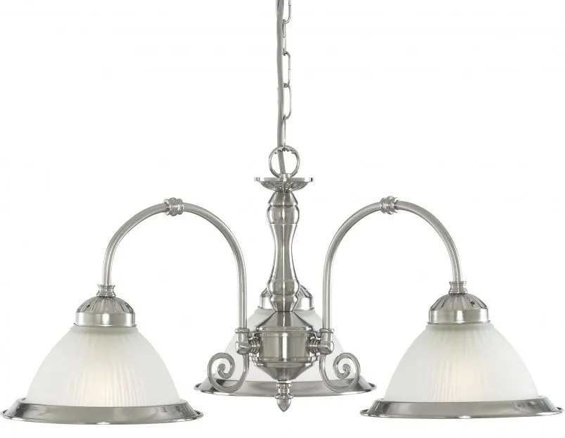 Lustra suspendata stil clasic American Diner 3L argintiu 1043-3 SRT