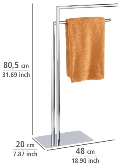 WENKO 18563100 - Suport pentru prosoape RECCO, 48 x 80,5 cm, crom lucios