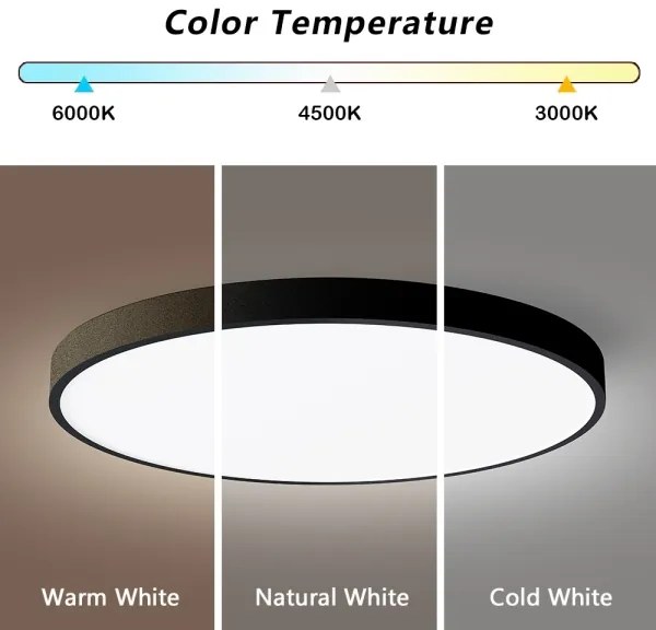 Plafonieră LED dimabilă Immax NEO 07250L SEMPLICI 60W/230V Wi-Fi Tuya negru + telecomandă