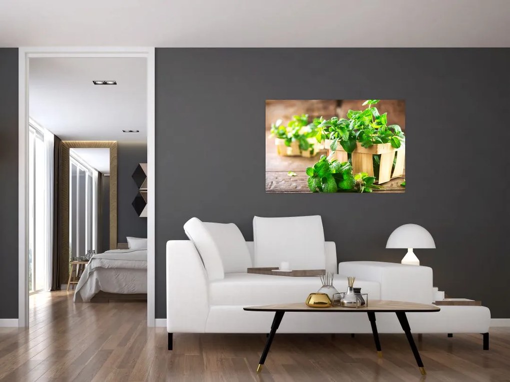 Tablou cu menta proaspătă (90x60 cm)
